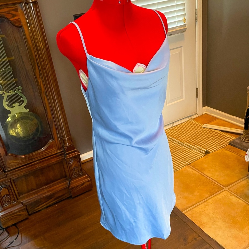 Sky Blue Urban Outfitters Slip Dress Size L Good Condition!